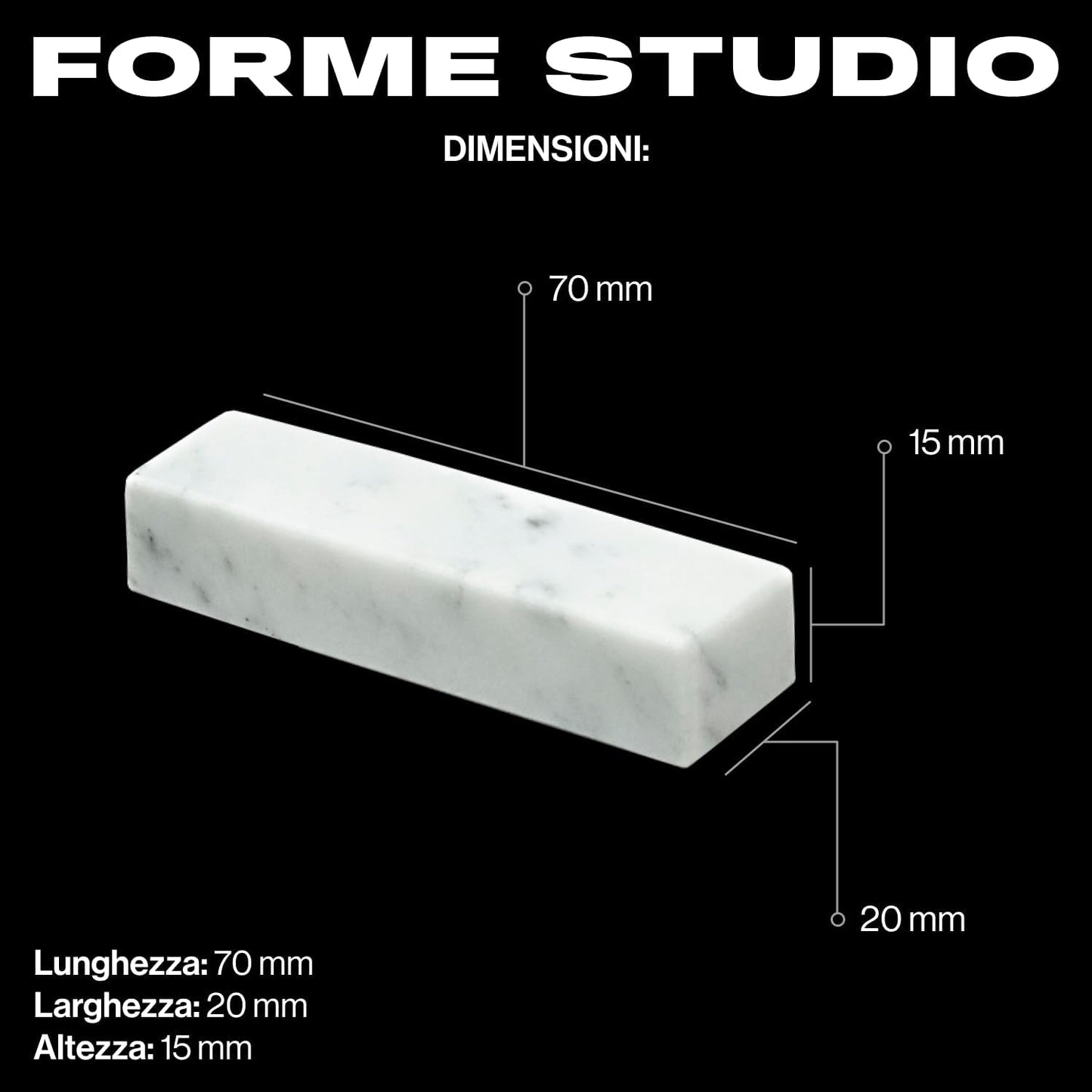 White Carrara knife blocks & holders (6 pcs)