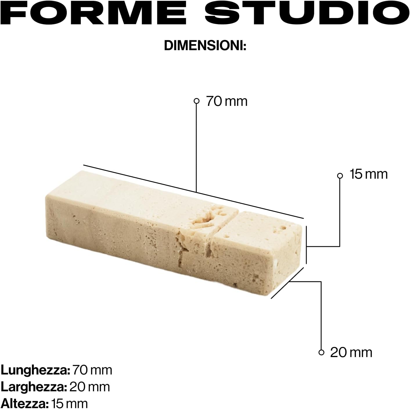 Travertine knife blocks & holders (6 pcs)