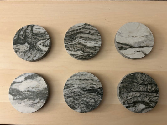 White/Green Cup Holders (6 pcs)